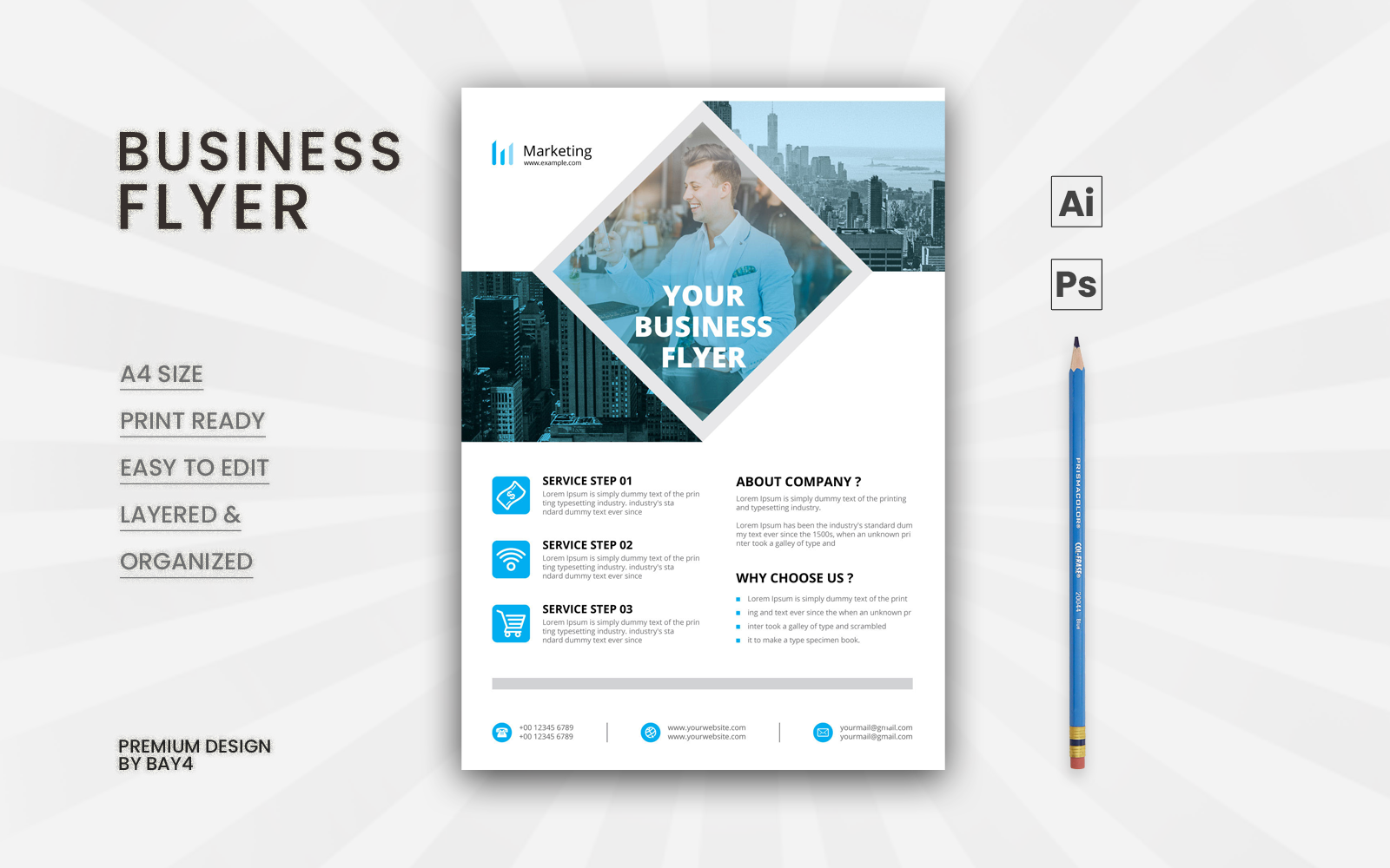 Template #181764 Flyer Business Webdesign Template - Logo template Preview