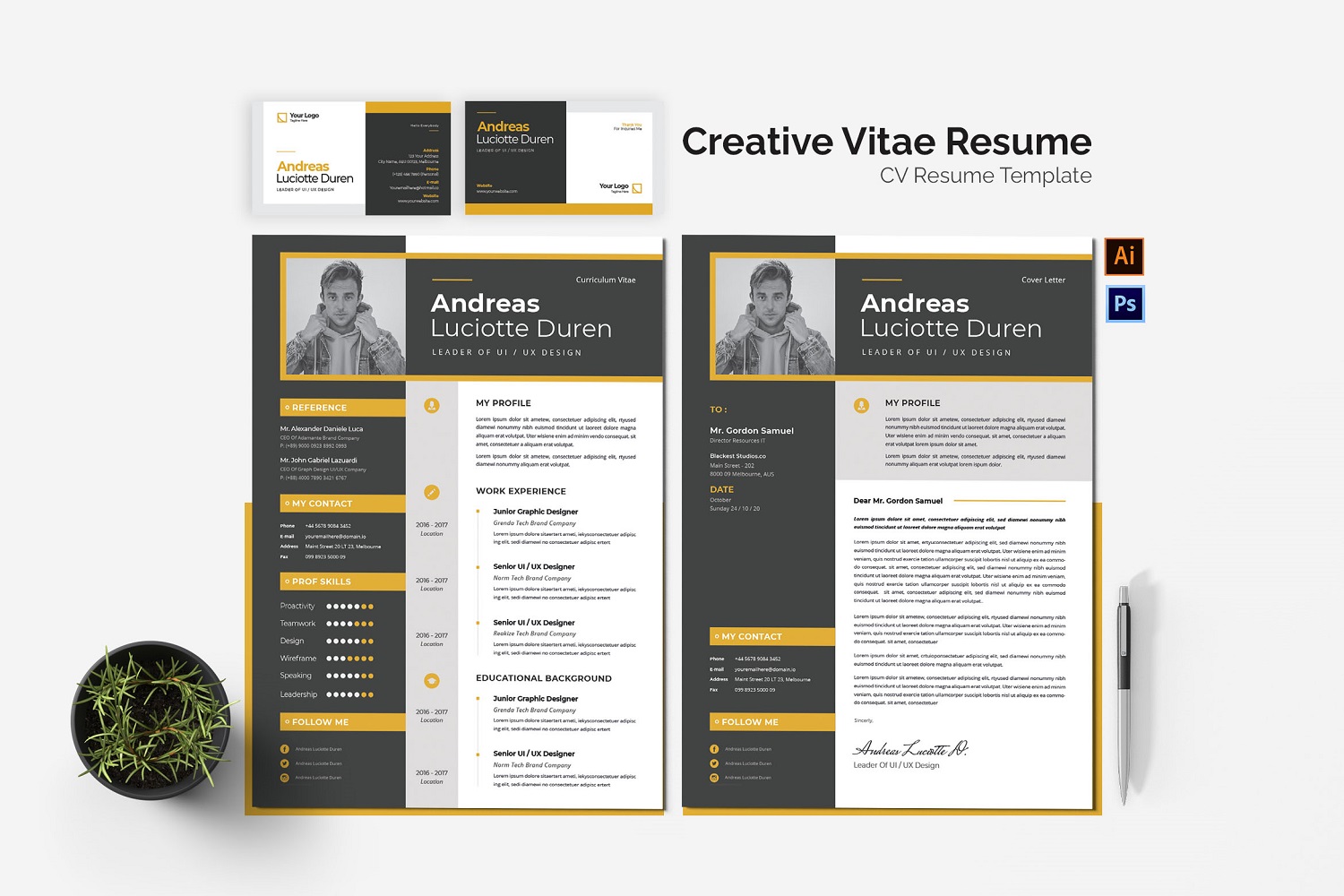 Template #181773 Cv Print Webdesign Template - Logo template Preview