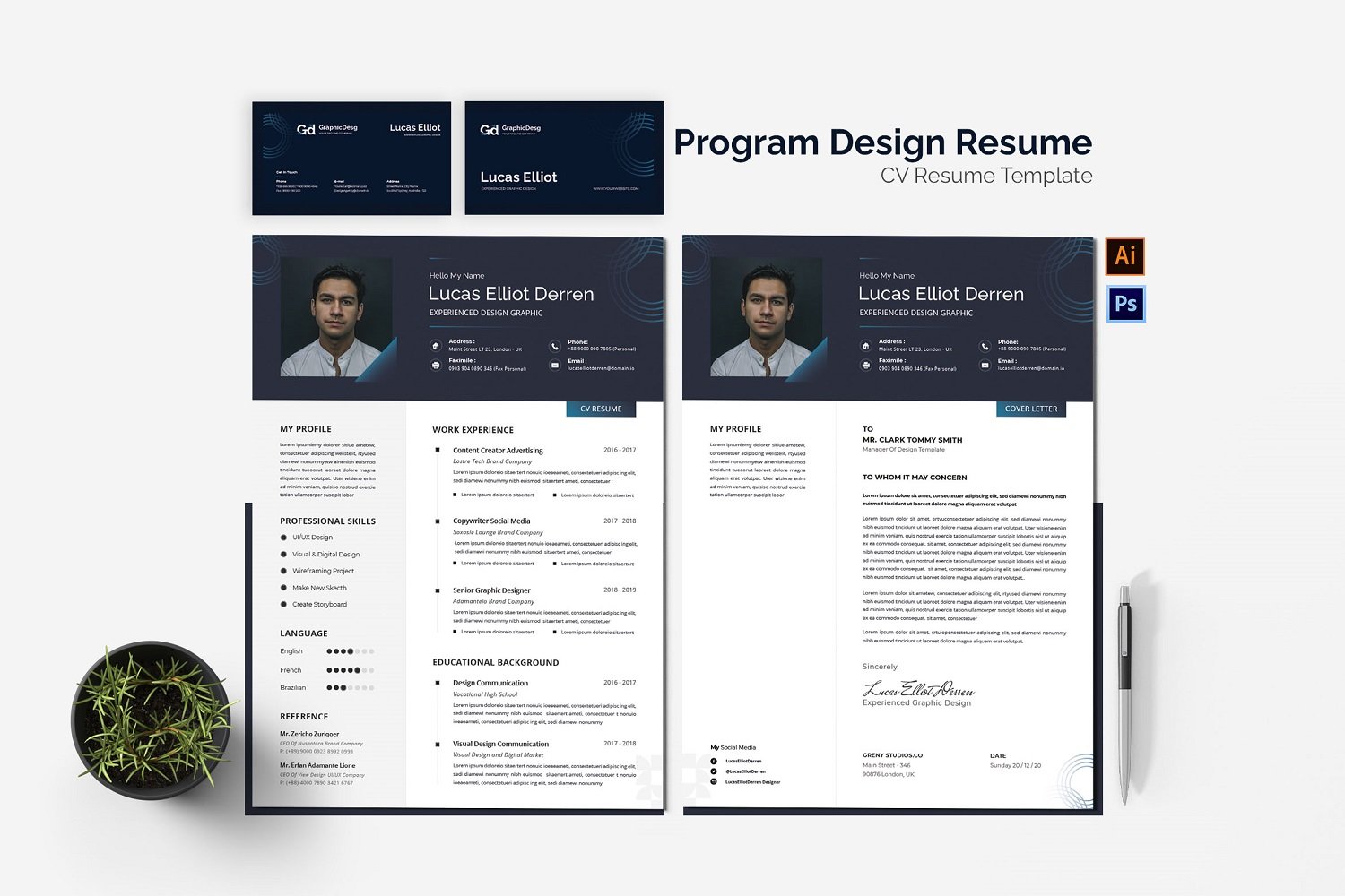 Kit Graphique #181774 Resume Cv Divers Modles Web - Logo template Preview