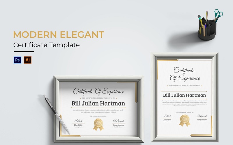 Modern Elegants Certificate template Certificate Template