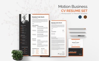 Motion Business CV Printable Resume Templates