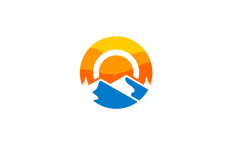 Mountain Landscape Nature Outdoor Logo template Logo Template