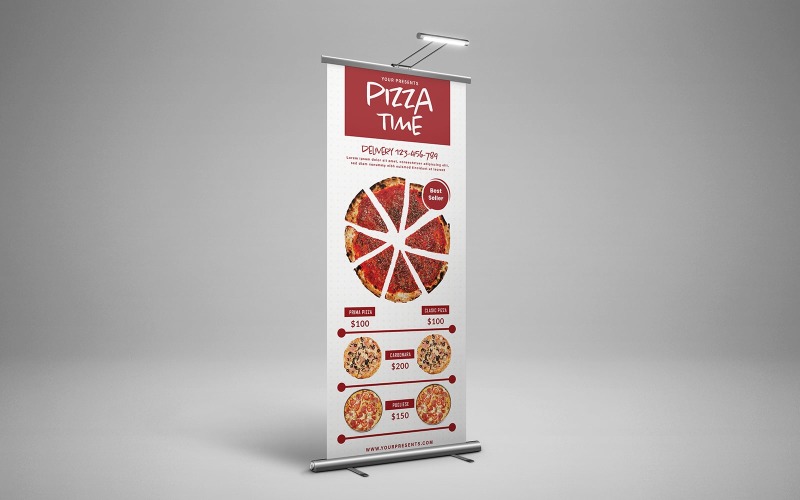 Pizza Time Roll Up Banner Corporate Identity