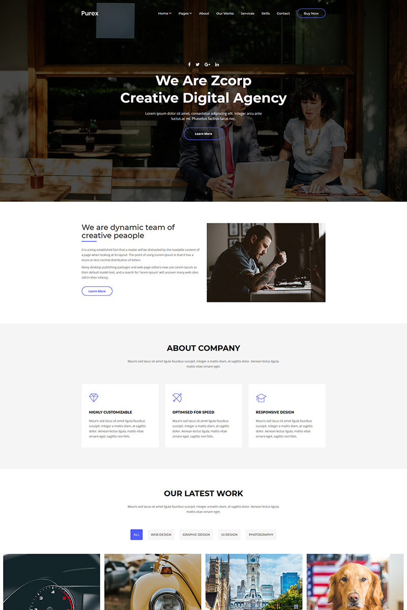 Purex - Creative Agency Website Template