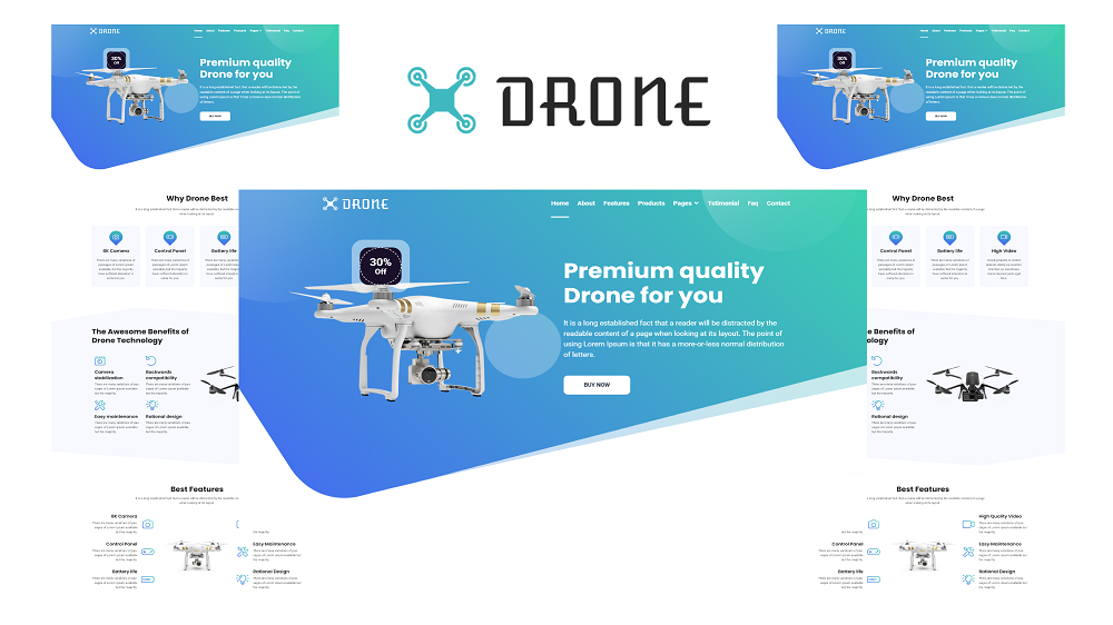 Drone - Product Landing Page HTML5 Template