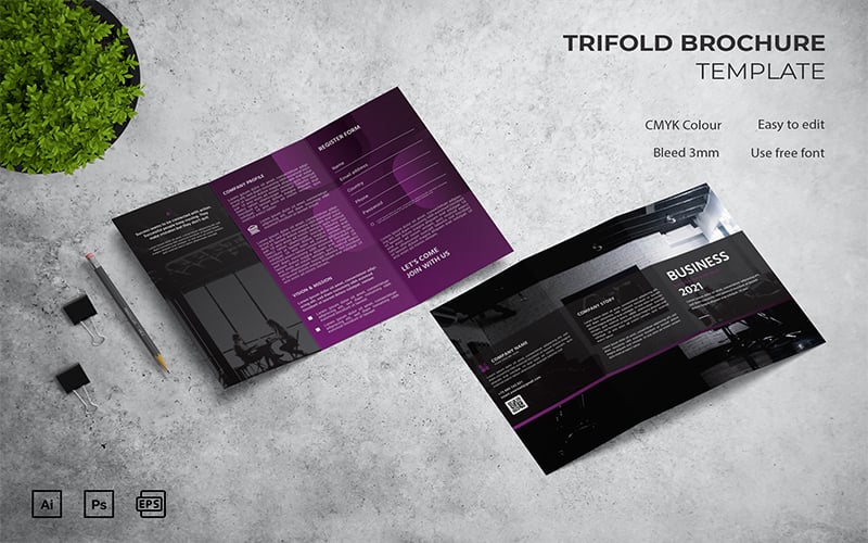 Template #181842 Trifold Flyer Webdesign Template - Logo template Preview