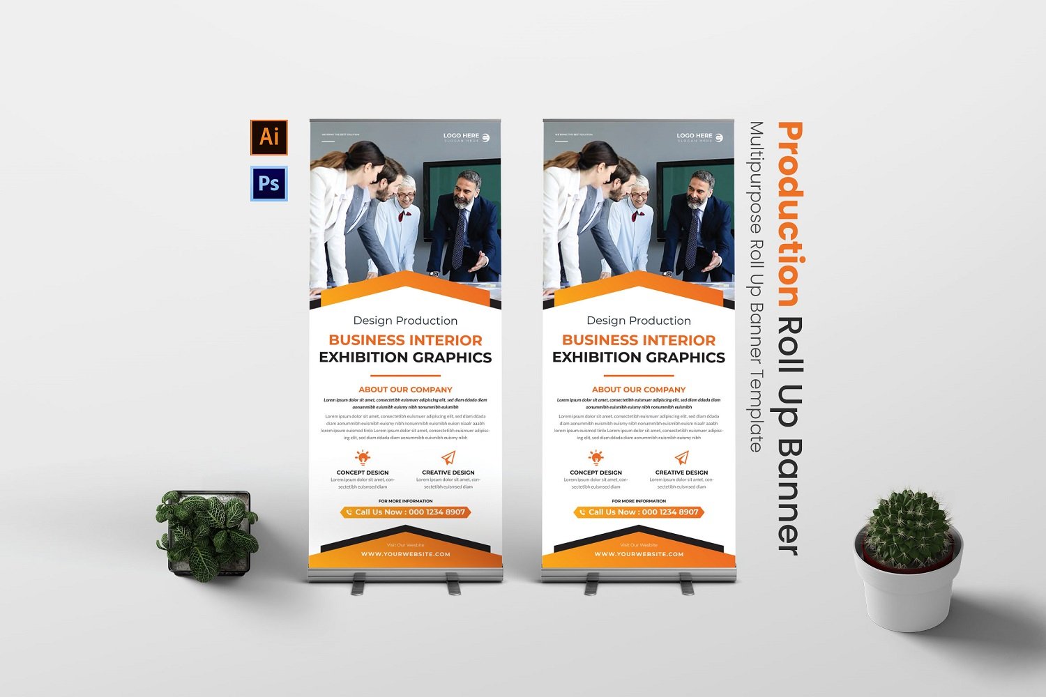 Template #181886 Banner Rollupbanner Webdesign Template - Logo template Preview