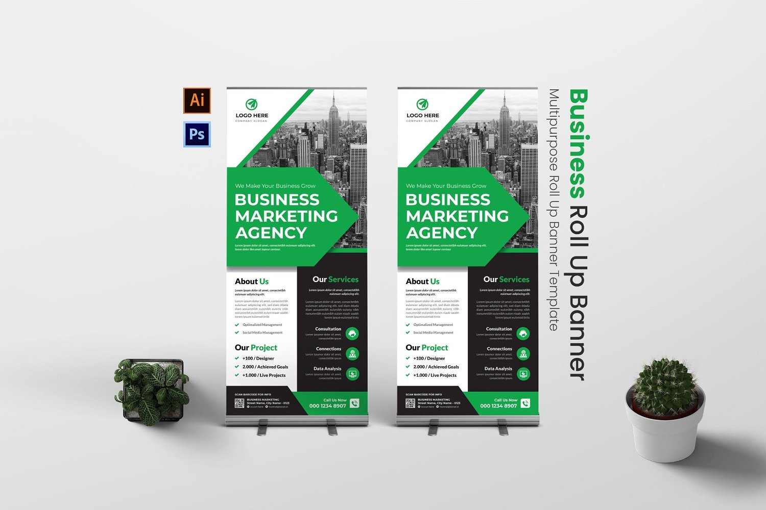 Template #181894 Banner Rollupbanner Webdesign Template - Logo template Preview