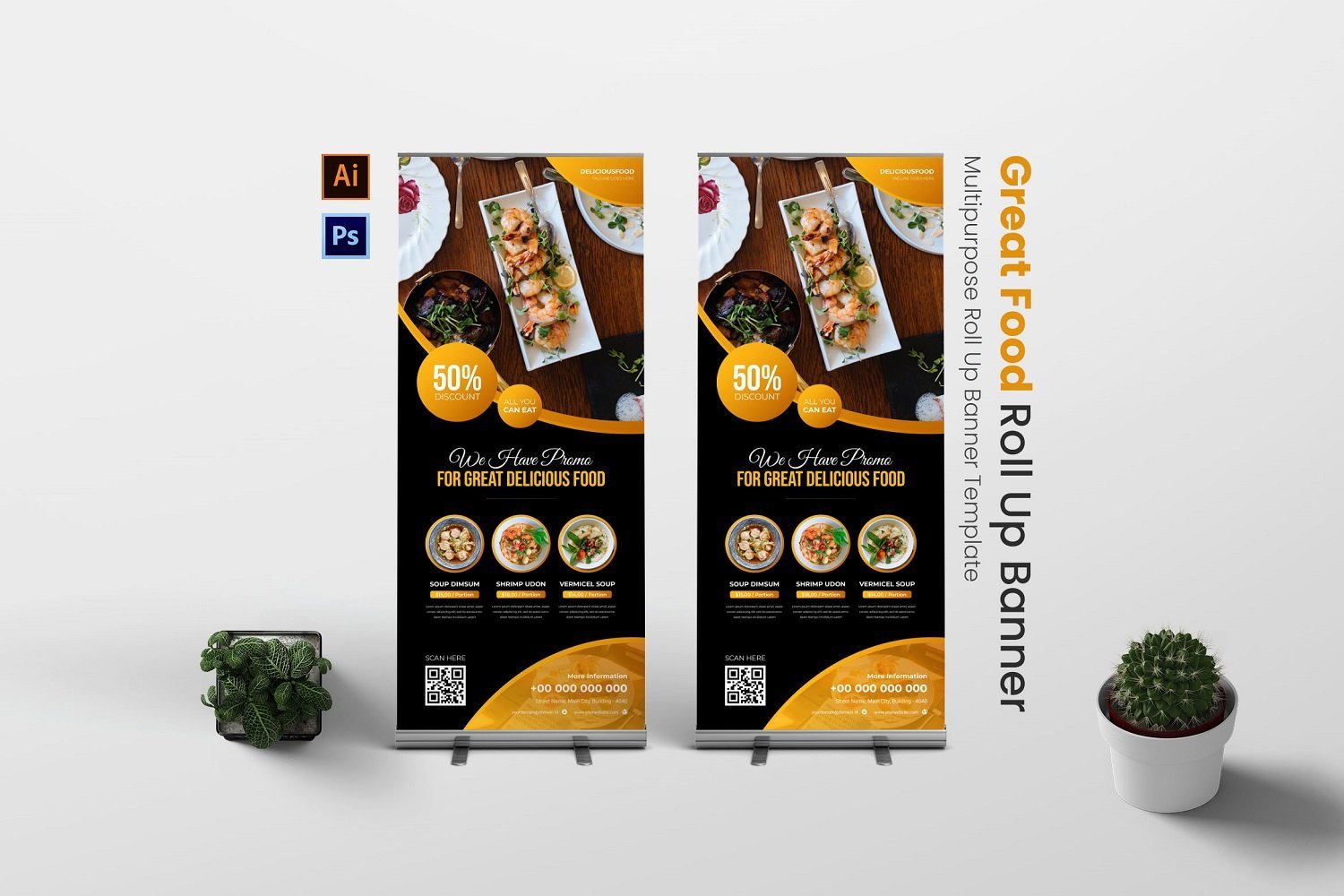 Template #181897 Banner Rollupbanner Webdesign Template - Logo template Preview