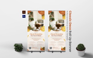 Classic Decoration Roll Up Banner