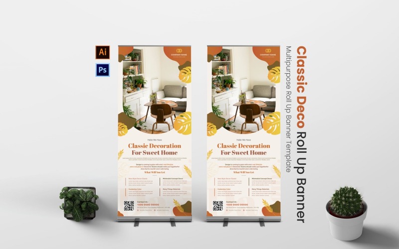 Classic Decoration Roll Up Banner Corporate Identity