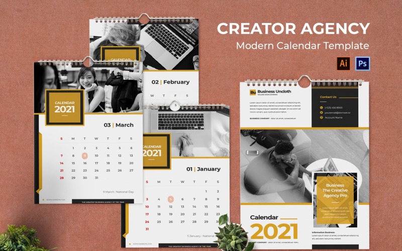 Creator Agency Calendars Portrait Planner