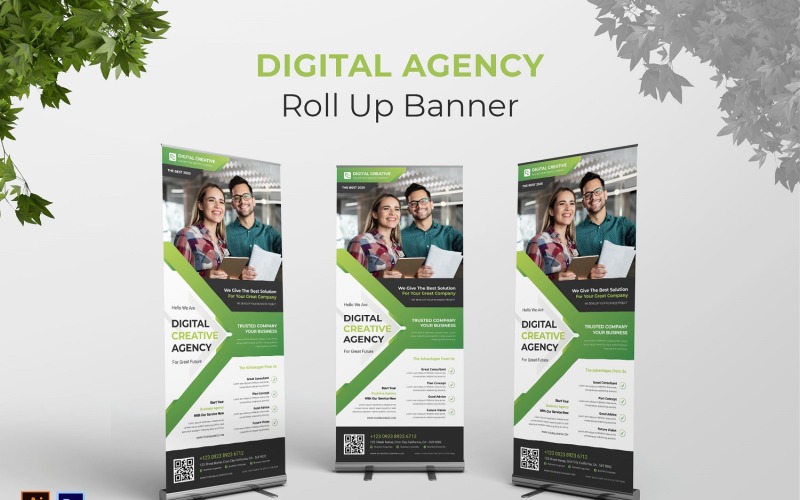 Digital Agency Roll Up Banner Corporate Identity