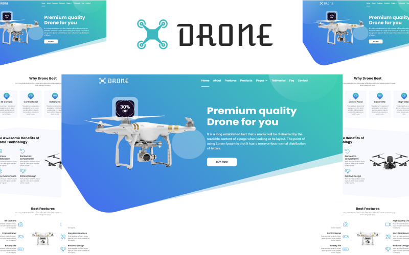 Drone - Product Landing Page HTML5 Template Landing Page Template