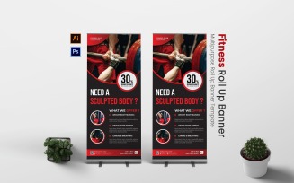 Fitness Club Roll Up Banner