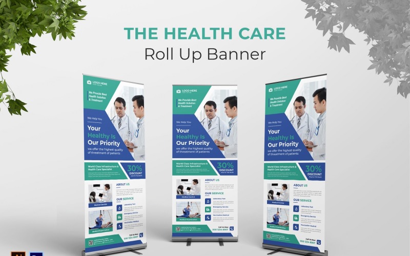 Health Care Roll Up Banner Corporate Identity