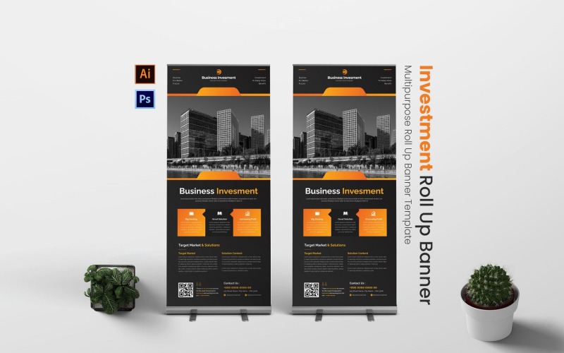 Invesment Project Roll Up Banner Corporate Identity