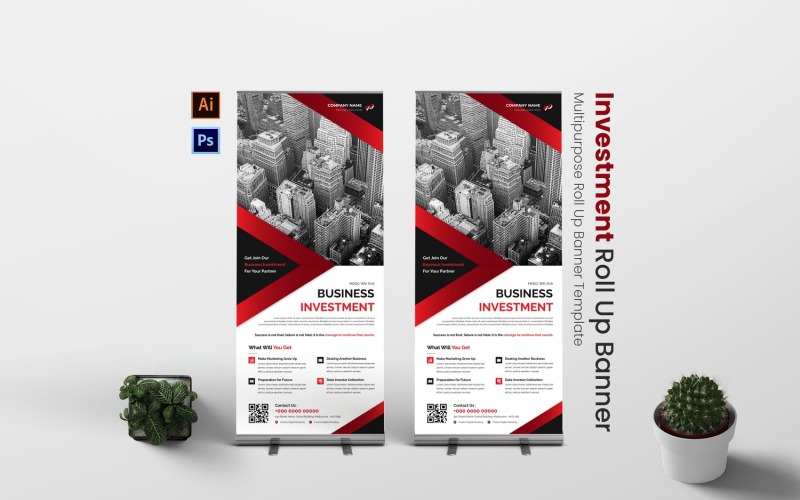 Investment Business Roll Up Banner Corporate Identity
