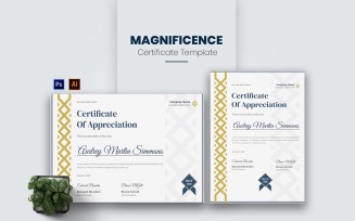 Magnificence Design Certificate template