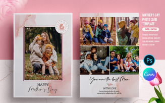 Mothers Day Photo Greeting Card Template