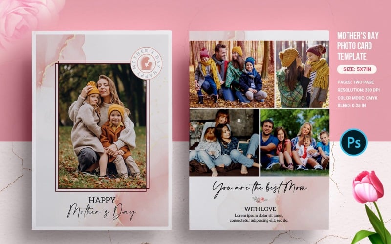 Mothers Day Photo Greeting Card Corporate Identity