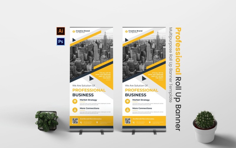 Professional Business Roll Up Banner Corporate Identity