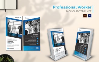 Professional Worker Rack Card Brochure