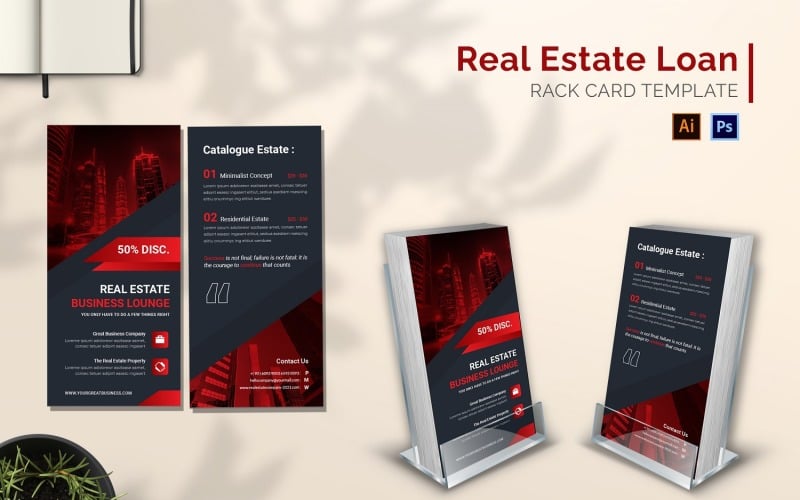 Real Estate Loan Rack Card Brochure Corporate Identity