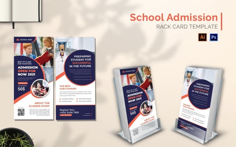 School Admission Rack Card Brochure Corporate Identity