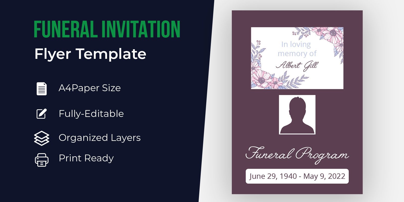 Template #181958 Mourning Funeral Webdesign Template - Logo template Preview