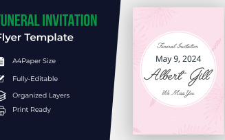 Funeral Invitation Flyer Design Template