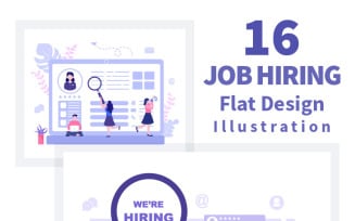 16 Job Hiring And Online Recruitment Illustration
