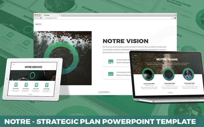 Notre - Strategic Plan Powerpoint Template PowerPoint Template