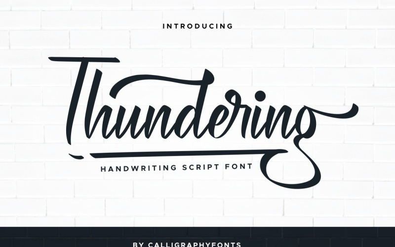 Thundering Brush Calligraphy Fonts