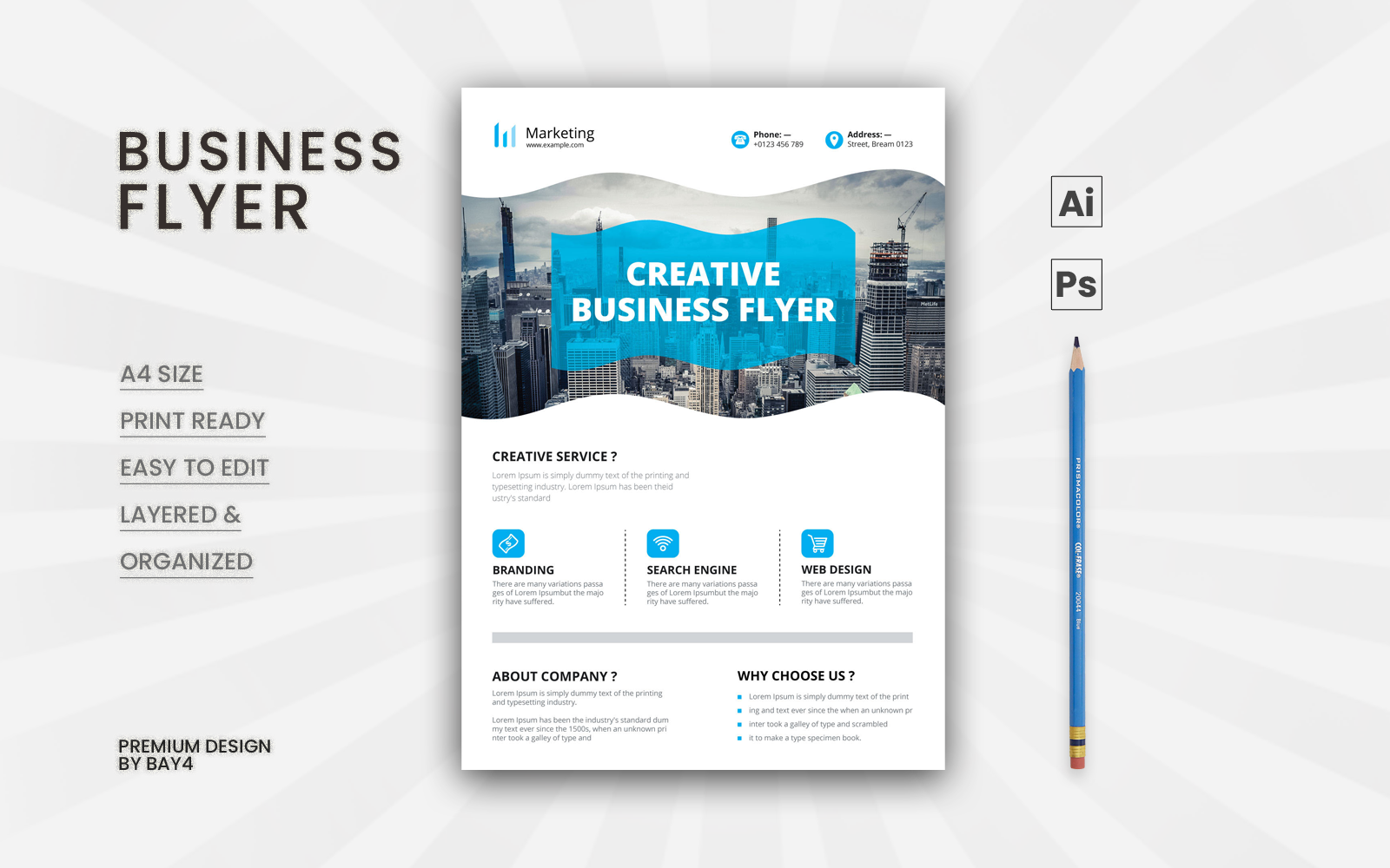 Template #182717 Flyer Business Webdesign Template - Logo template Preview