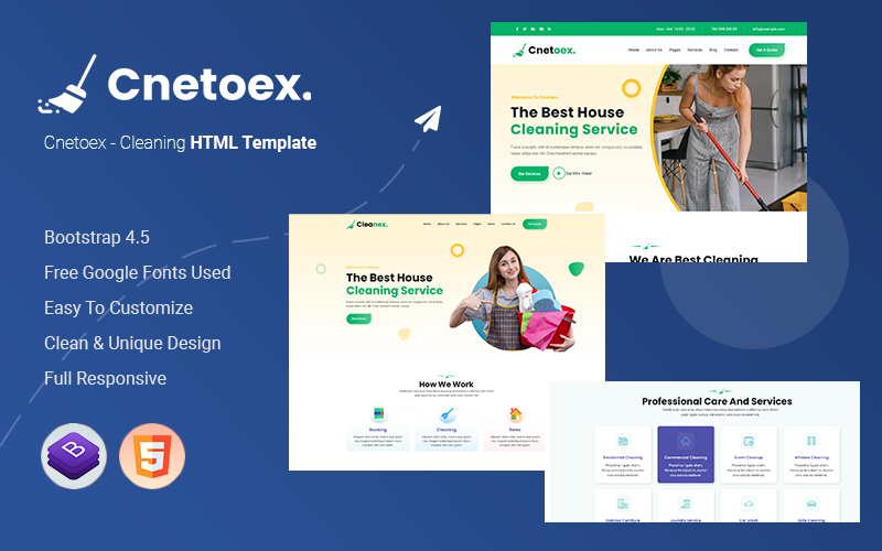 Cnetoex - Cleaning HTML Template Website Template