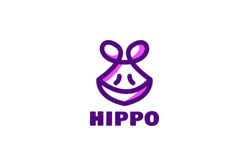 Cute Hippo Logo Design Template Logo Template