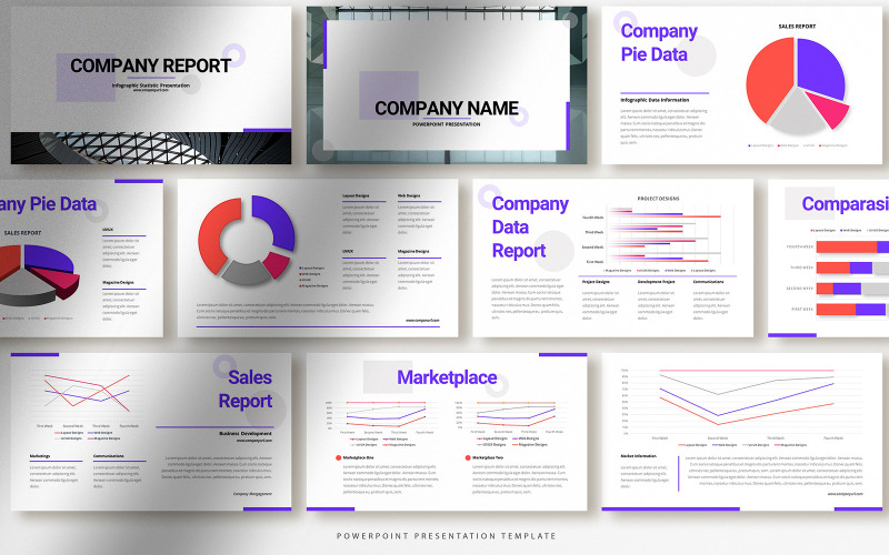 Modern Infographic Statistic Powerpoint Template PowerPoint Template