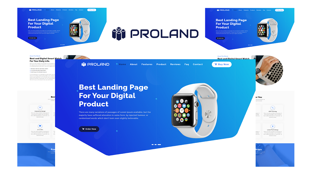 Proland - Product Landing Page HTML5 Landing Page Template
