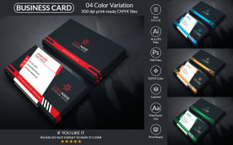 Business Card With Vector & PSD