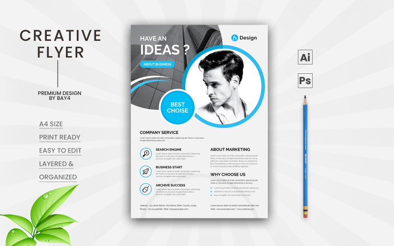 Corporate Business Round Flyer Corporate Identity