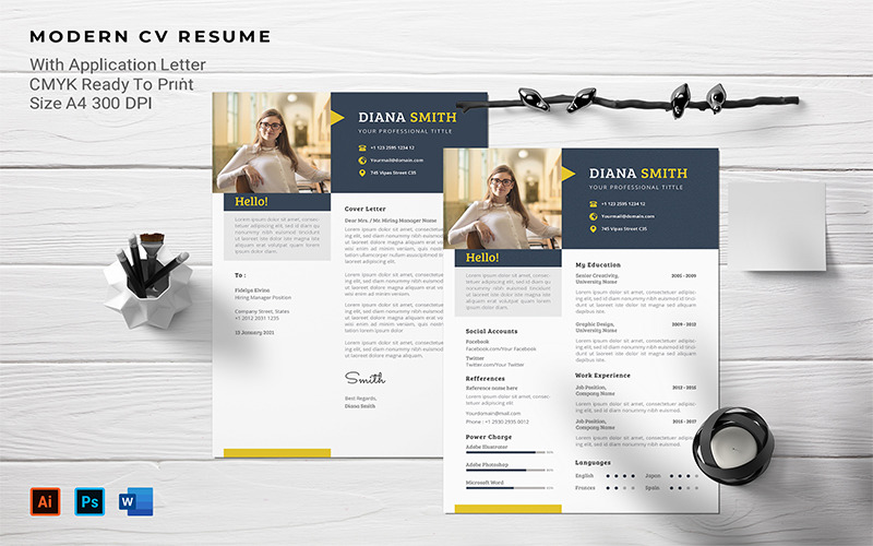 Diana Smith - CV Printable Resume Templates