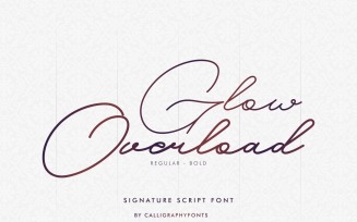 Glow Overload Handwriting Signature Fonts