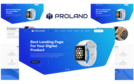 Proland - Product Landing Page HTML5 Landing Page Template