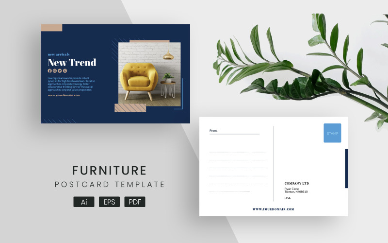 Trendy Furniture Post Card Corporate Identity