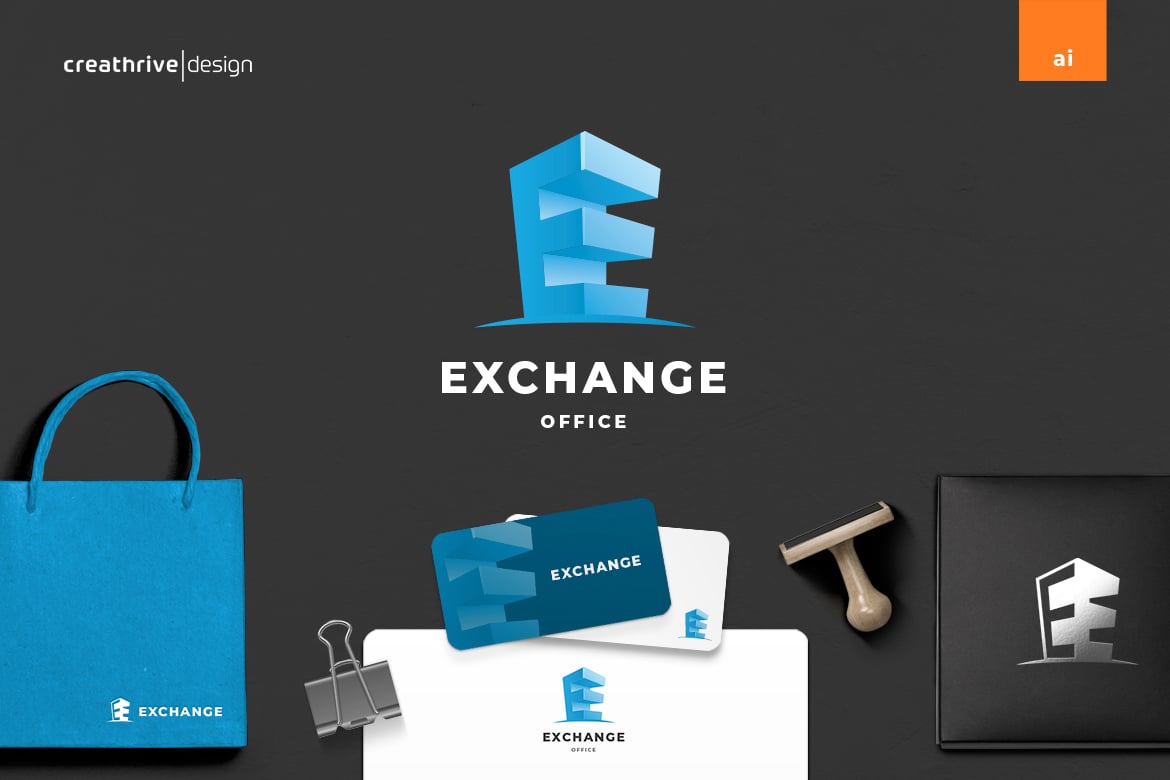 Kit Graphique #182934 Exchange Building Divers Modles Web - Logo template Preview