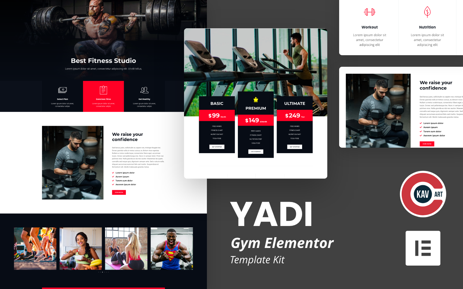 Yadi - Gym Elementor Kit Template