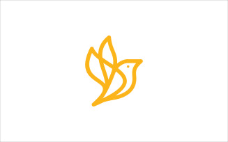 Bird Logo Vector Line Outline Monoline Art Icon