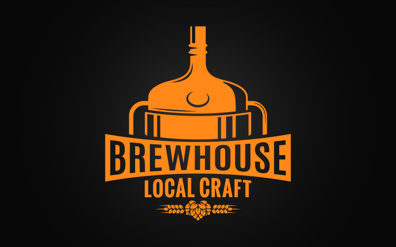Brewhouse Craft Black Logo template Logo Template