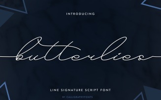 Butterlies Handwriting Script Fonts